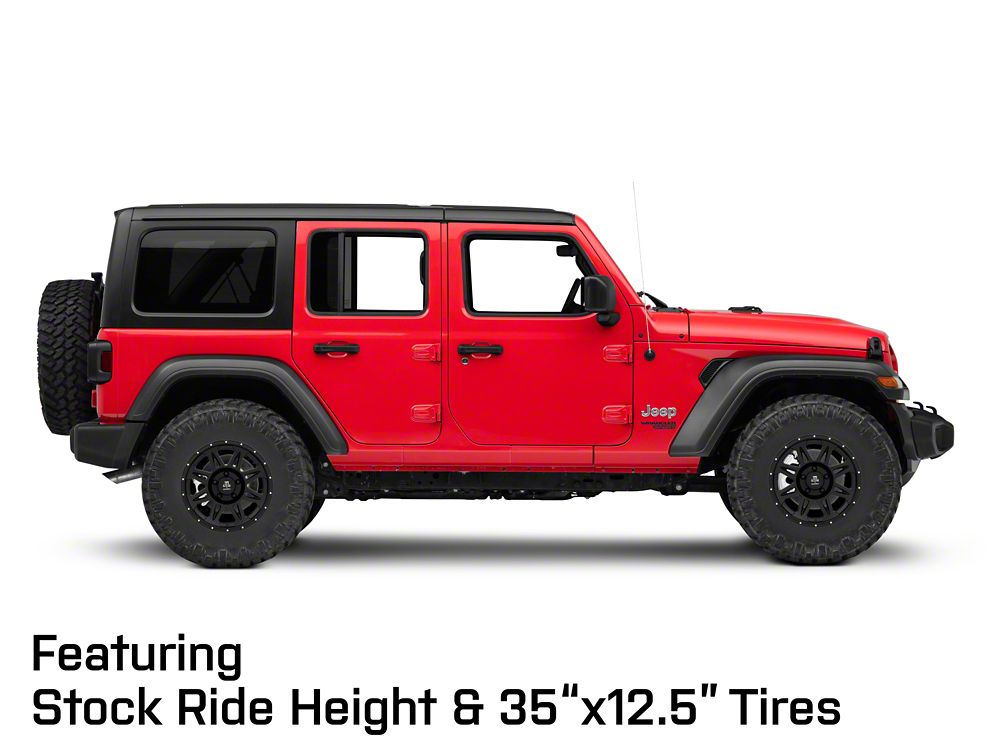 Mammoth Split 8 Simulated Beadlock Matte Black Wheel; 17x8; -6mm Offset (18-25 Jeep Wrangler JL)