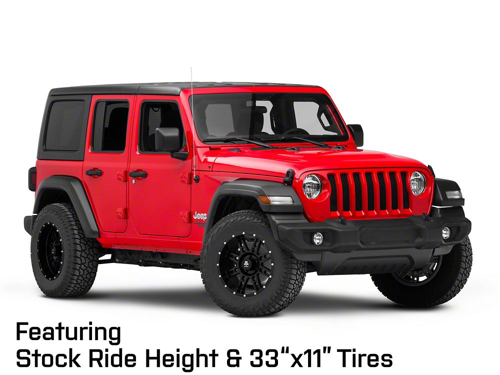 Mammoth Vader Simulated Beadlock Matte Black Wheel; 18x9; -6mm Offset (18-25 Jeep Wrangler JL)