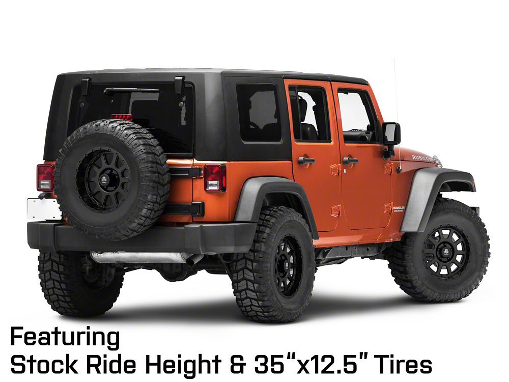 Mammoth 10 Hole Matte Black Wheel; 17x9; -6mm Offset (07-18 Jeep Wrangler JK)