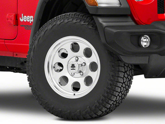 Mammoth 8 Aluminum Polished Wheel; 17x9; -6mm Offset (18-25 Jeep Wrangler JL)