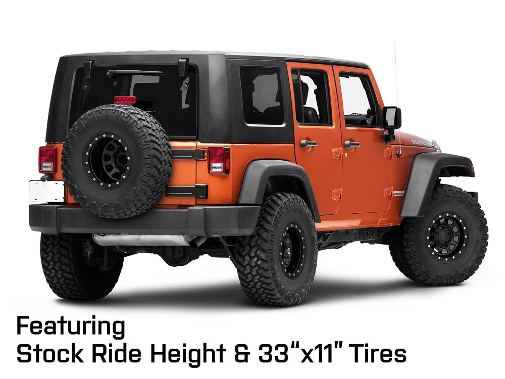 Mammoth D-Window Simulated Beadlock Gloss Black Wheel; 15x10; -44mm Offset (07-18 Jeep Wrangler JK)