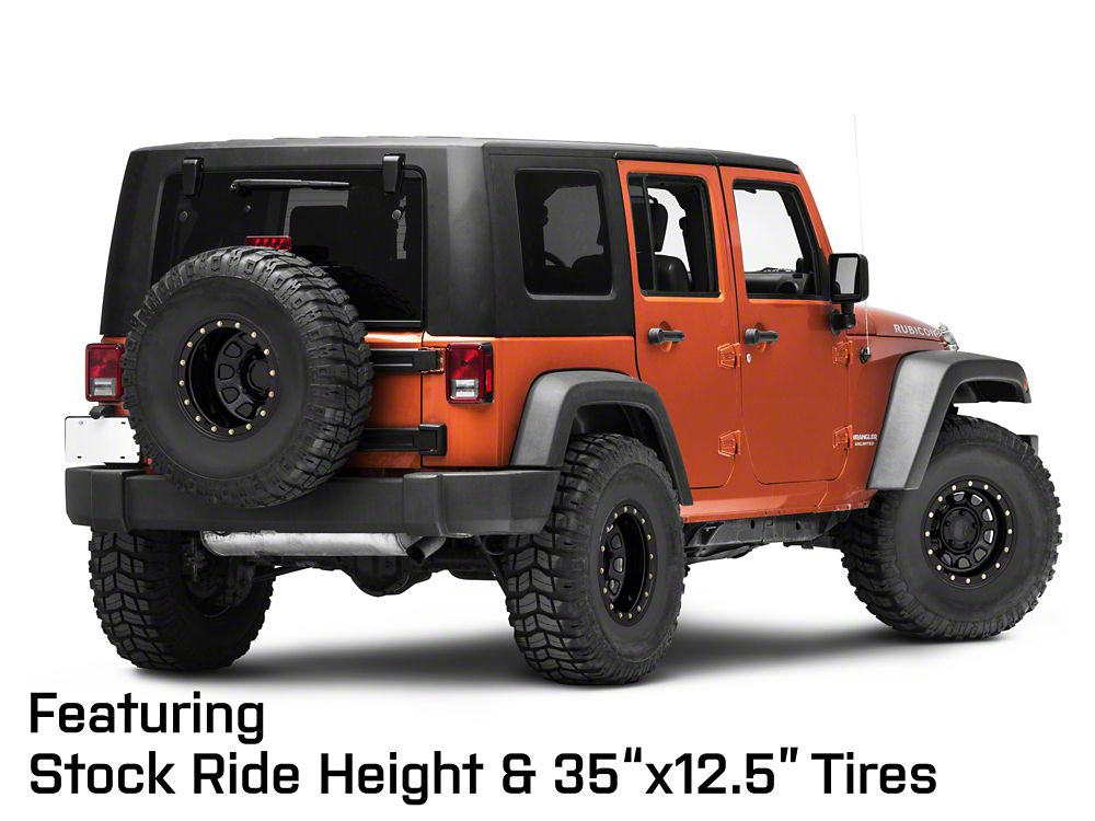 Mammoth D-Window Simulated Beadlock Gloss Black Wheel; 15x10; -44mm Offset (07-18 Jeep Wrangler JK)
