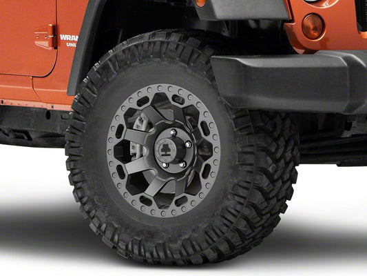 Mammoth Synister Charcoal Wheel; 17x9; -6mm Offset (07-18 Jeep Wrangler JK)
