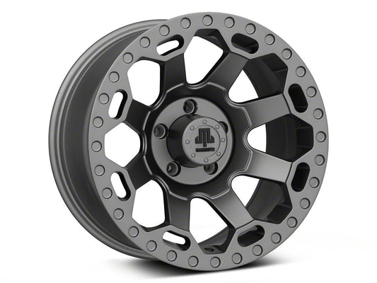 Mammoth Synister Charcoal Wheel; 17x9; -6mm Offset (18-25 Jeep Wrangler JL)