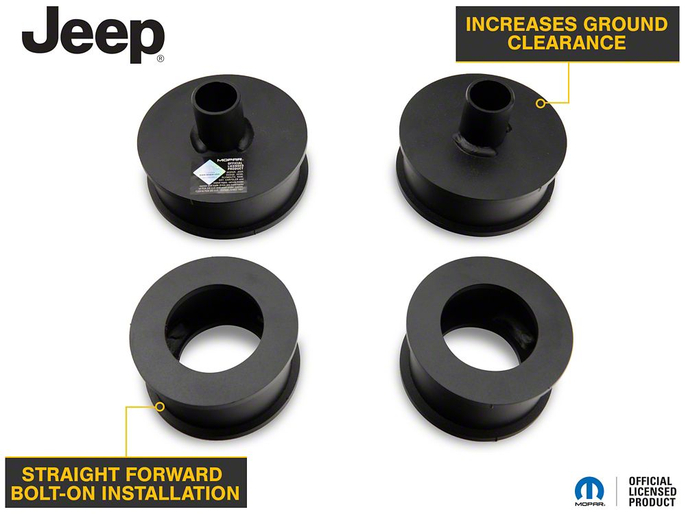 Jeep Licensed by Mammoth 2.50-Inch Front / 2-Inch Rear Full Lift Kit with Shock Extenders (07-18 Jeep Wrangler JK)