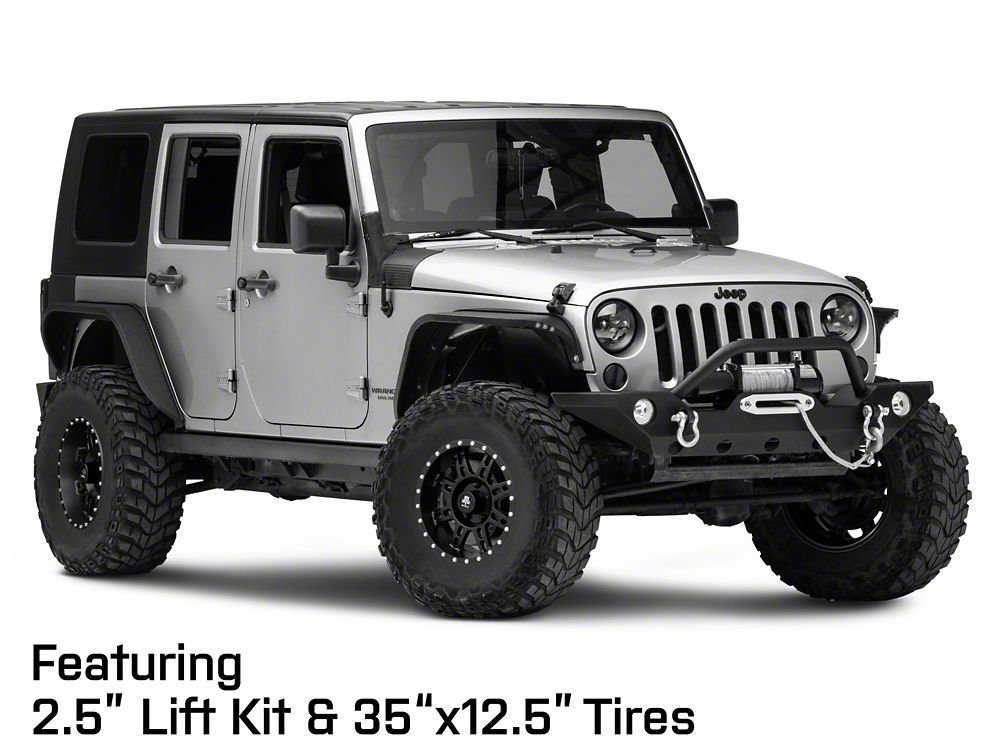 Mammoth Split 8 Beadlock Satin Black Wheel; 16x8; 0mm Offset (07-18 Jeep Wrangler JK)