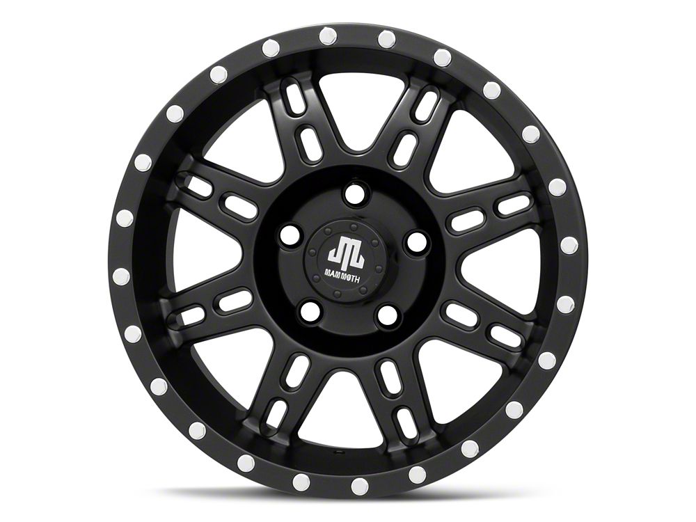 Mammoth Split 8 Beadlock Satin Black Wheel; 16x8; 0mm Offset (07-18 Jeep Wrangler JK)