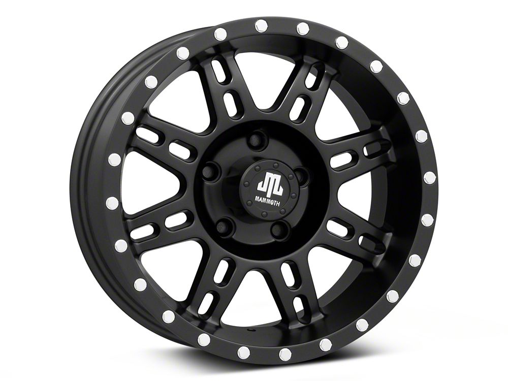 Mammoth Split 8 Beadlock Satin Black Wheel; 16x8; 0mm Offset (07-18 Jeep Wrangler JK)