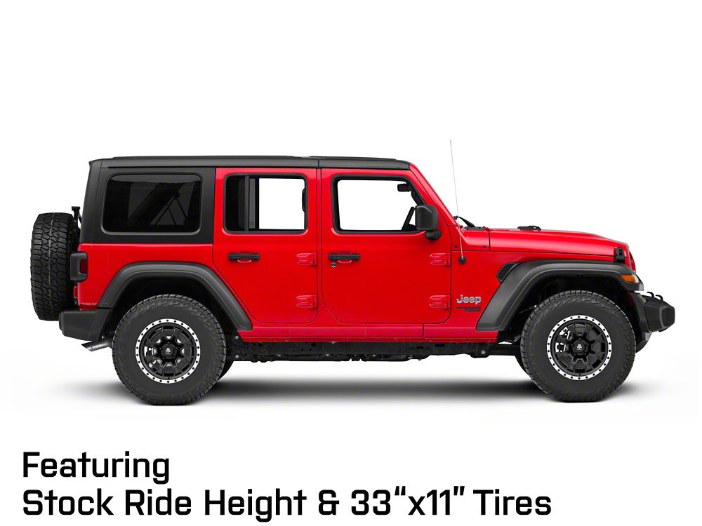Mammoth Split 16 Beadlock Satin Black with Polished Lip Wheel; 17x9; -6mm Offset (18-25 Jeep Wrangler JL)