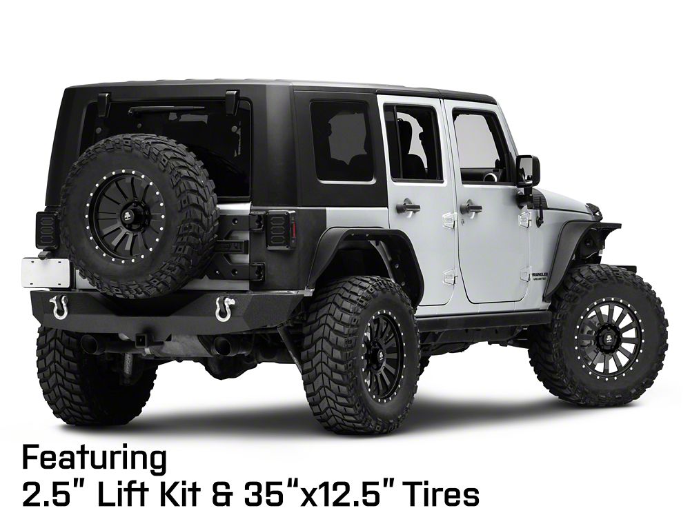 Mammoth 12 Hole Beadlock Satin Black Wheel; 18x9; -6mm Offset (07-18 Jeep Wrangler JK)