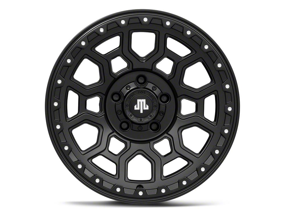 Mammoth Hunter Satin Black Wheel; 17x9; -6mm Offset (07-18 Jeep Wrangler JK)