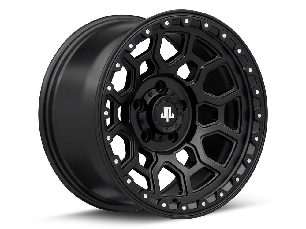 Mammoth Hunter Satin Black Wheel; 17x9; -6mm Offset (07-18 Jeep Wrangler JK)
