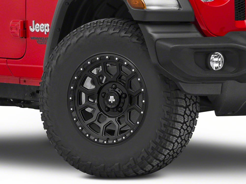 Mammoth Hunter Satin Black Wheel; 17x9; -6mm Offset (18-25 Jeep Wrangler JL)