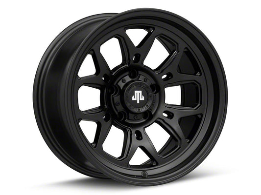 Mammoth Modus Satin Black Wheel; 17x9; -6mm Offset (07-18 Jeep Wrangler JK)