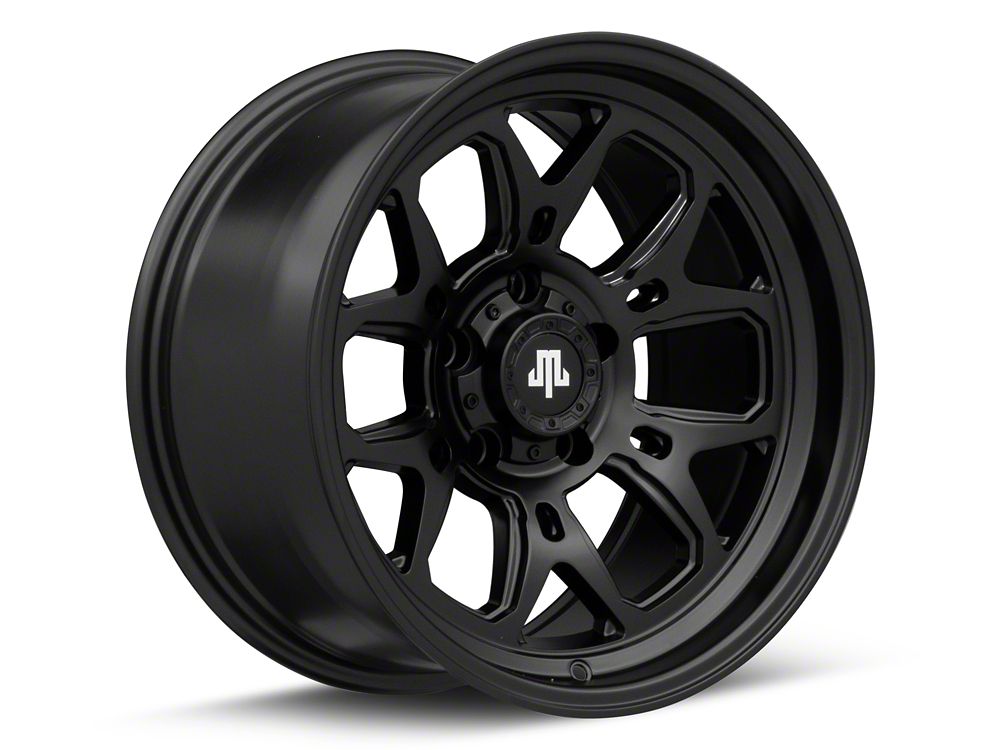 Mammoth Modus Satin Black Wheel; 17x9; -6mm Offset (07-18 Jeep Wrangler JK)
