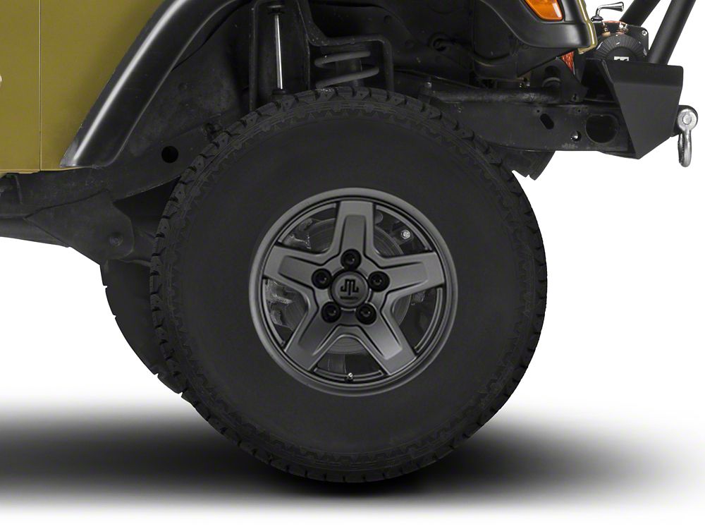 15x8 Mammoth Boulder Wheel & 31in Milestar All-Terrain Patagonia AT/R Tire Package; Set of 5 (97-06 Jeep Wrangler TJ)