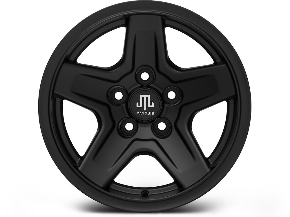 15x8 Mammoth Boulder Wheel & 31in Milestar Mud-Terrain Patagonia M/T Tire Package; Set of 5 (87-95 Jeep Wrangler YJ)