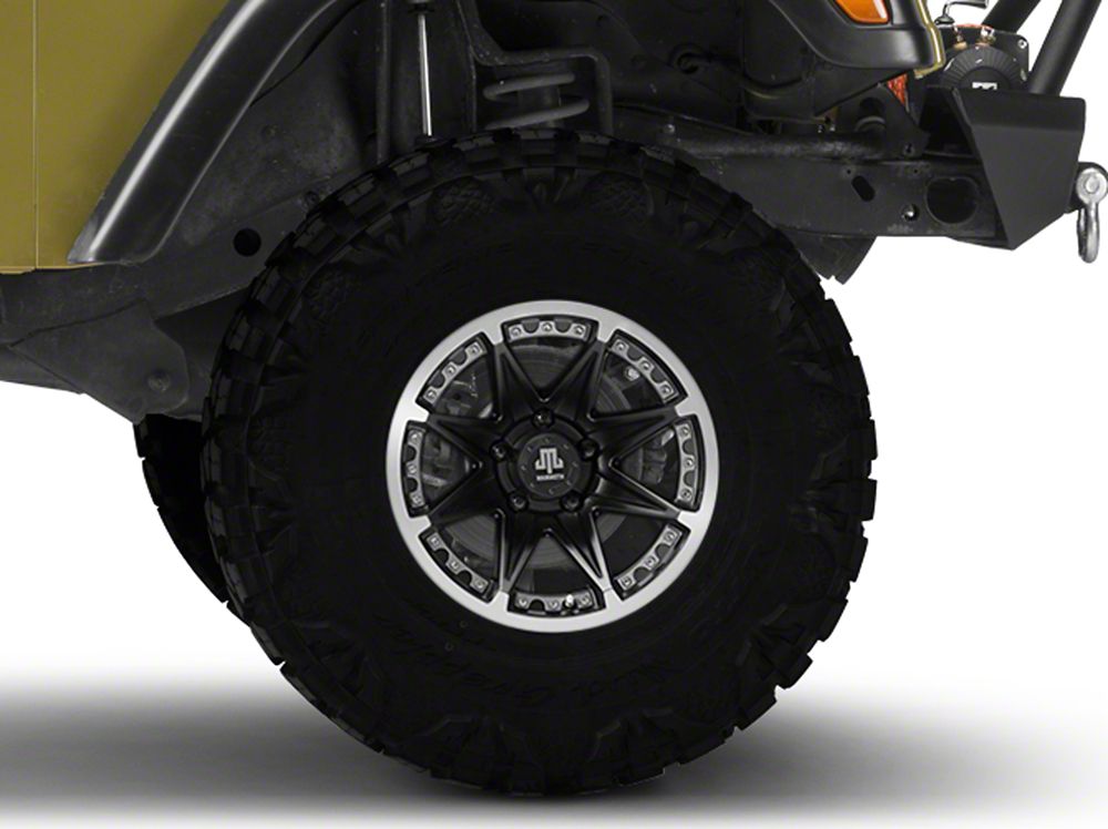 15x8 Mammoth Type 88 Wheel & 31in Mudclaw Mud-Terrain Comp MTX Tire Package; Set of 5 (97-06 Jeep Wrangler TJ)