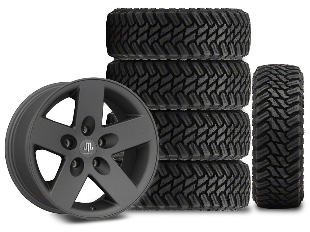 17x9 Mammoth Moab Wheel & 35in Atturo Mud-Terrain Trail Blade M/T Tire Package; Set of 5 (18-25 Jeep Wrangler JL)