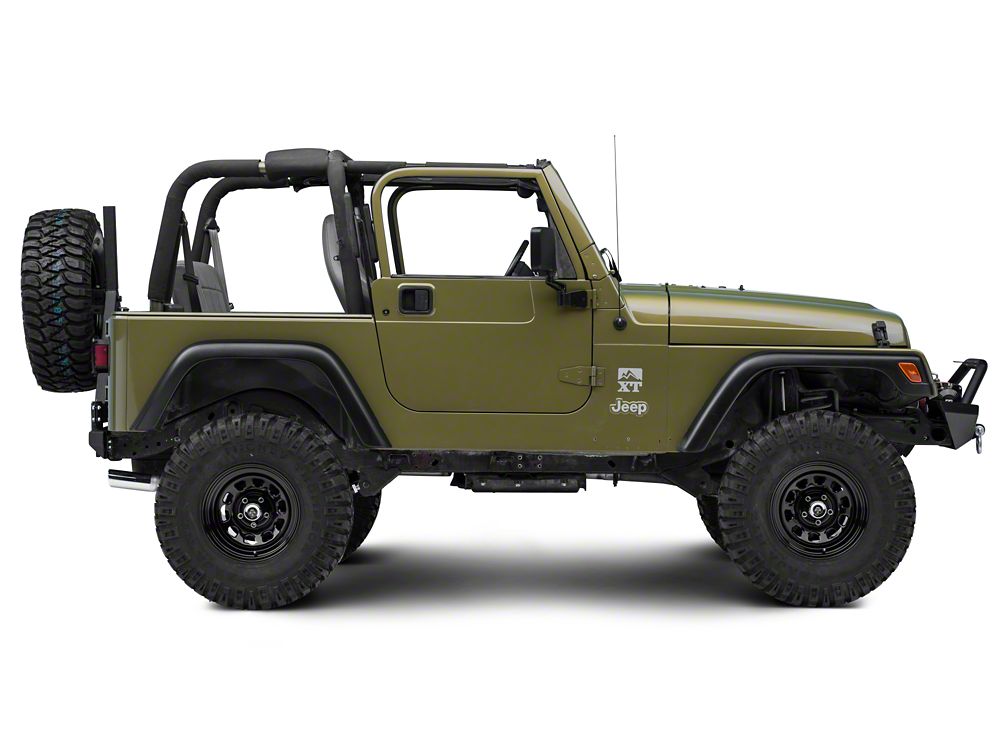 Mammoth D Window Steel 15x8 Wheel and Mickey Thompson Baja MTZ 33X12.50R15 Tire Kit (87-06 Jeep Wrangler YJ & TJ)