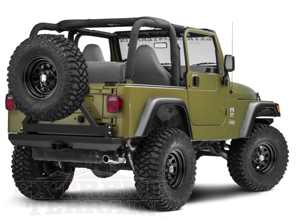 Mammoth D Window Steel 15x8 Wheel and Mickey Thompson Baja MTZ 33X12.50R15 Tire Kit (87-06 Jeep Wrangler YJ & TJ)
