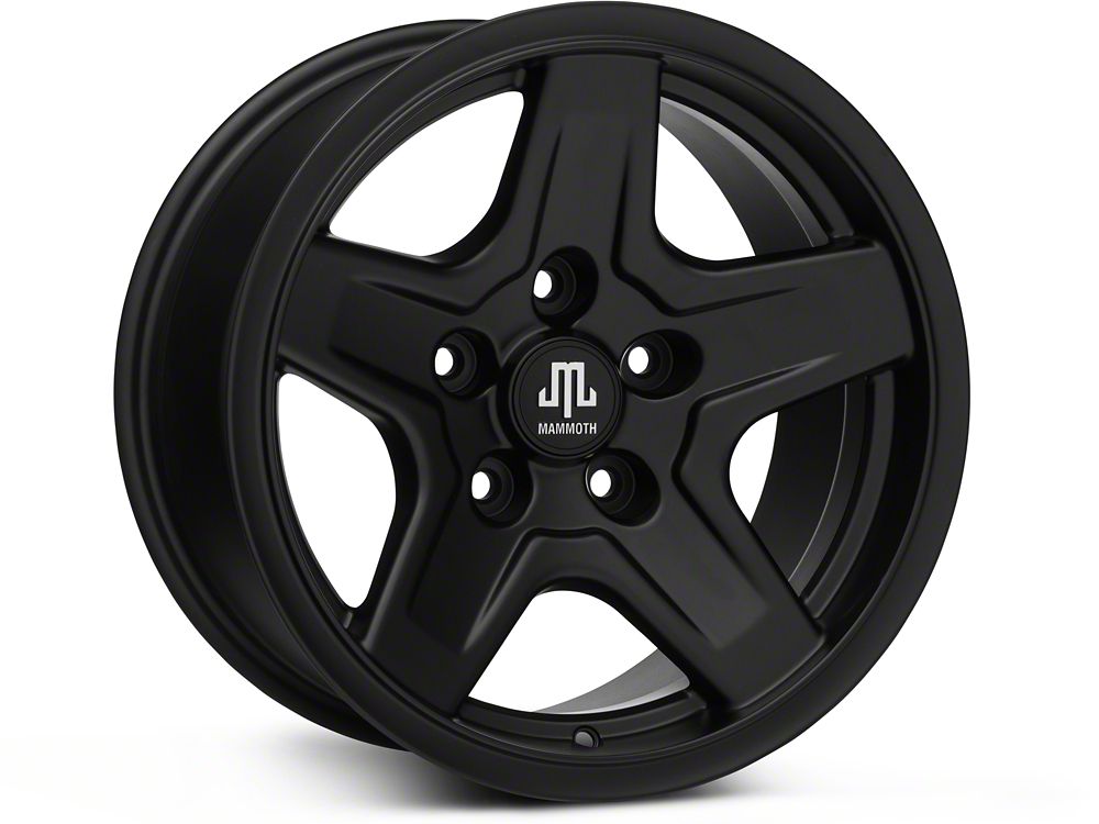 17x9 Mammoth Boulder & 35in Mudclaw Mud-Terrain Comp MTX Tire Package; Set of 5 (07-18 Jeep Wrangler JK)