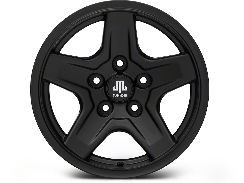 17x9 Mammoth Boulder & 35in Mudclaw Mud-Terrain Comp MTX Tire Package; Set of 5 (07-18 Jeep Wrangler JK)