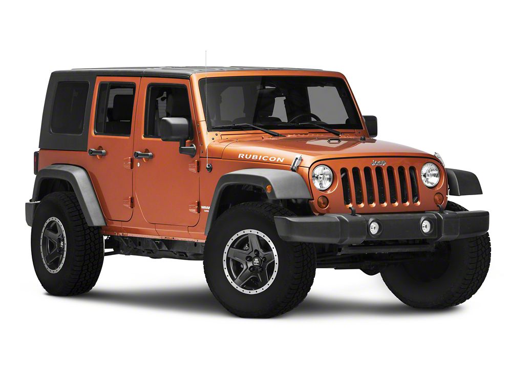 16x8 Mammoth Boulder Beadlock Style & 32in Milestar All-Terrain Patagonia AT/R Tire Package; Set of 5 (07-18 Jeep Wrangler JK)