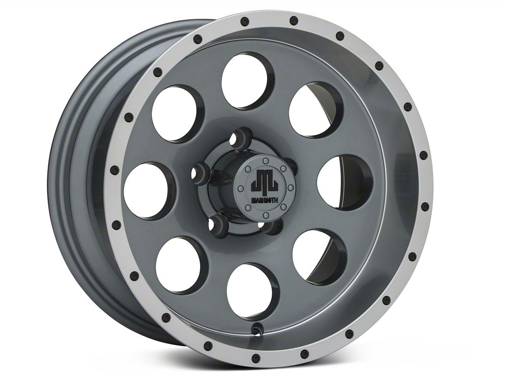 15x8 Mammoth 8 Beadlock Style & 31in Mudclaw Mud-Terrain Comp MTX Tire Package; Set of 5 (97-06 Jeep Wrangler TJ)
