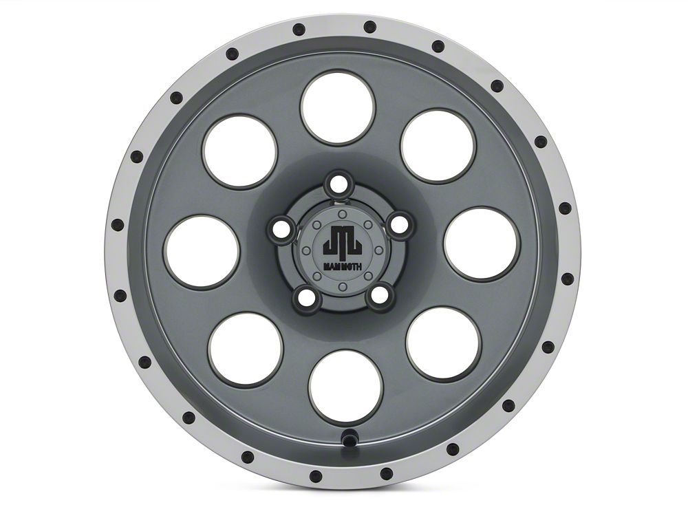 15x8 Mammoth 8 Beadlock Style & 31in Mudclaw Mud-Terrain Comp MTX Tire Package; Set of 5 (97-06 Jeep Wrangler TJ)