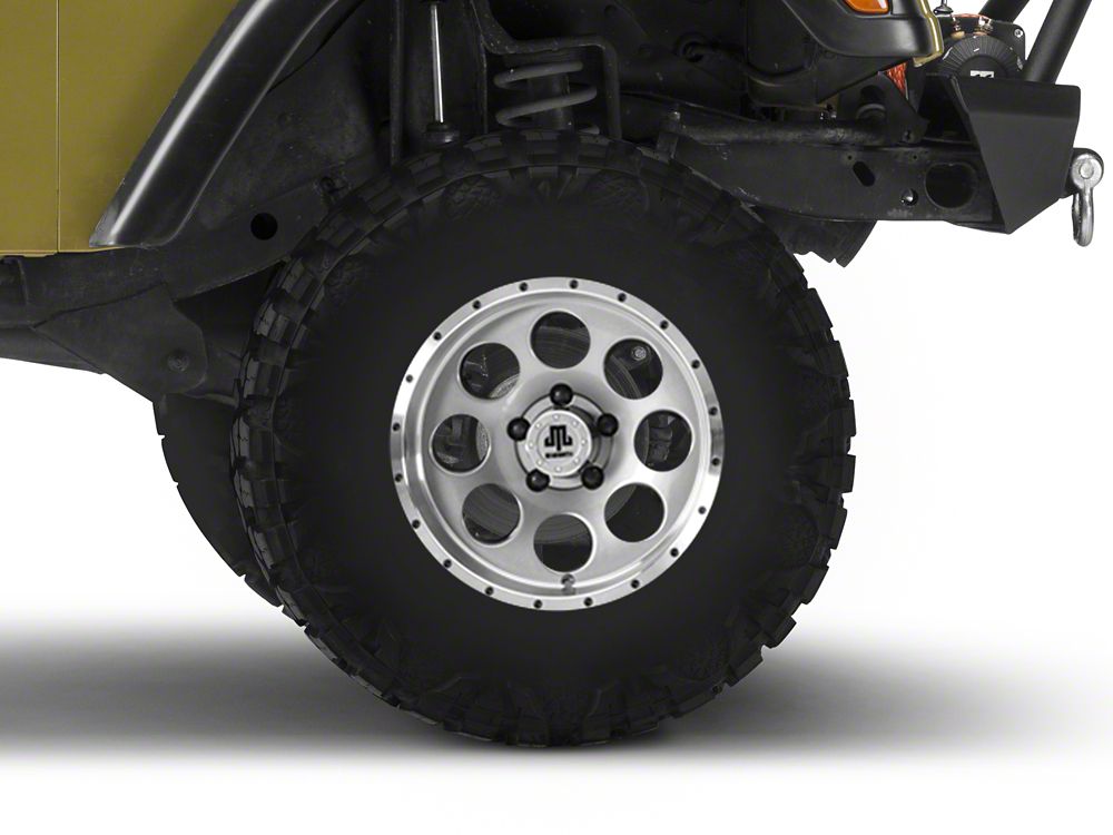 15x8 Mammoth 8 Beadlock Style & 31in Mudclaw Mud-Terrain Comp MTX Tire Package; Set of 5 (97-06 Jeep Wrangler TJ)
