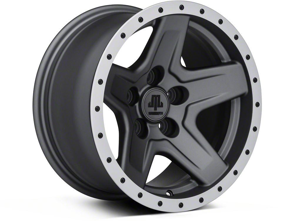 15x8 Mammoth Boulder Beadlock Style & 31in Mudclaw Mud-Terrain Comp MTX Tire Package; Set of 5 (97-06 Jeep Wrangler TJ)
