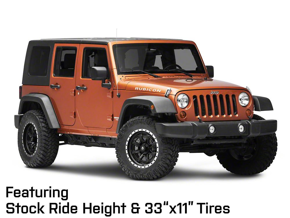 Mammoth Split 16 Beadlock Satin Black with Polished Lip Wheel; 18x9; -6mm Offset (07-18 Jeep Wrangler JK)