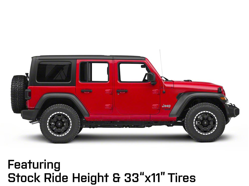 Mammoth Split 16 Beadlock Satin Black with Polished Lip Wheel; 18x9; -6mm Offset (18-25 Jeep Wrangler JL)