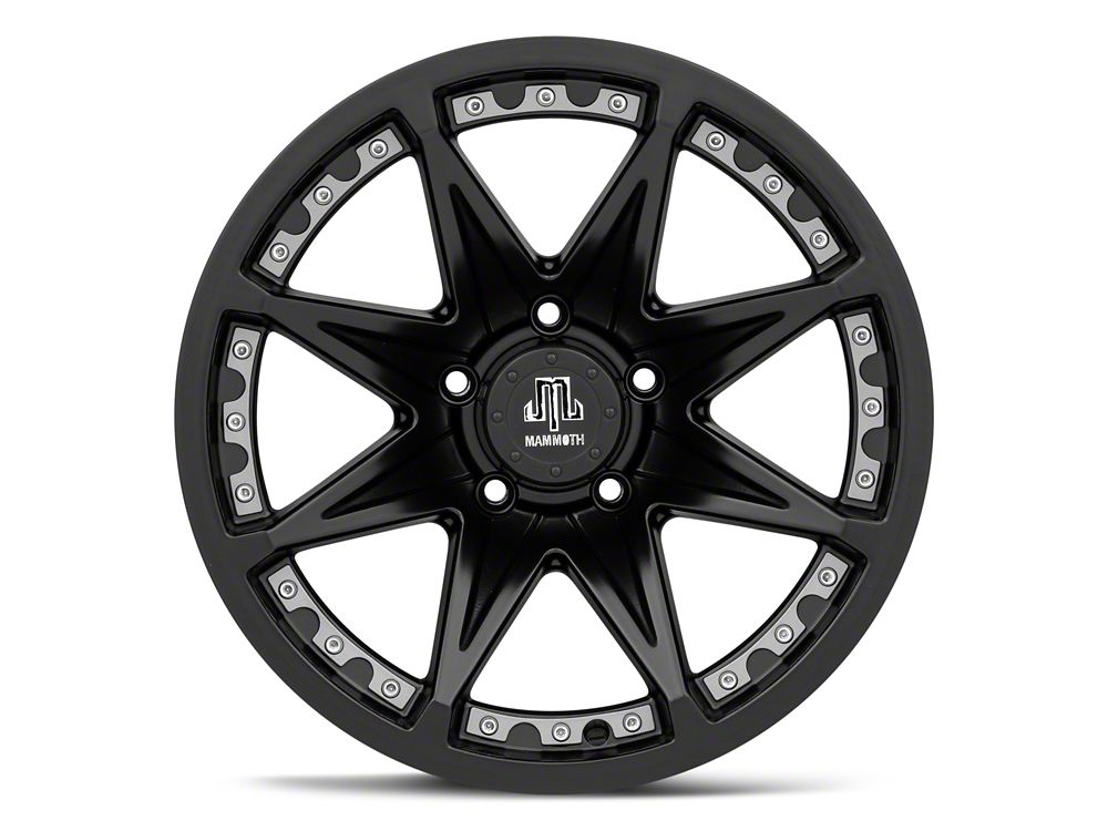 Mammoth Type 88 Matte Black Wheel; 17x9; -6mm Offset (20-25 Jeep Gladiator JT)