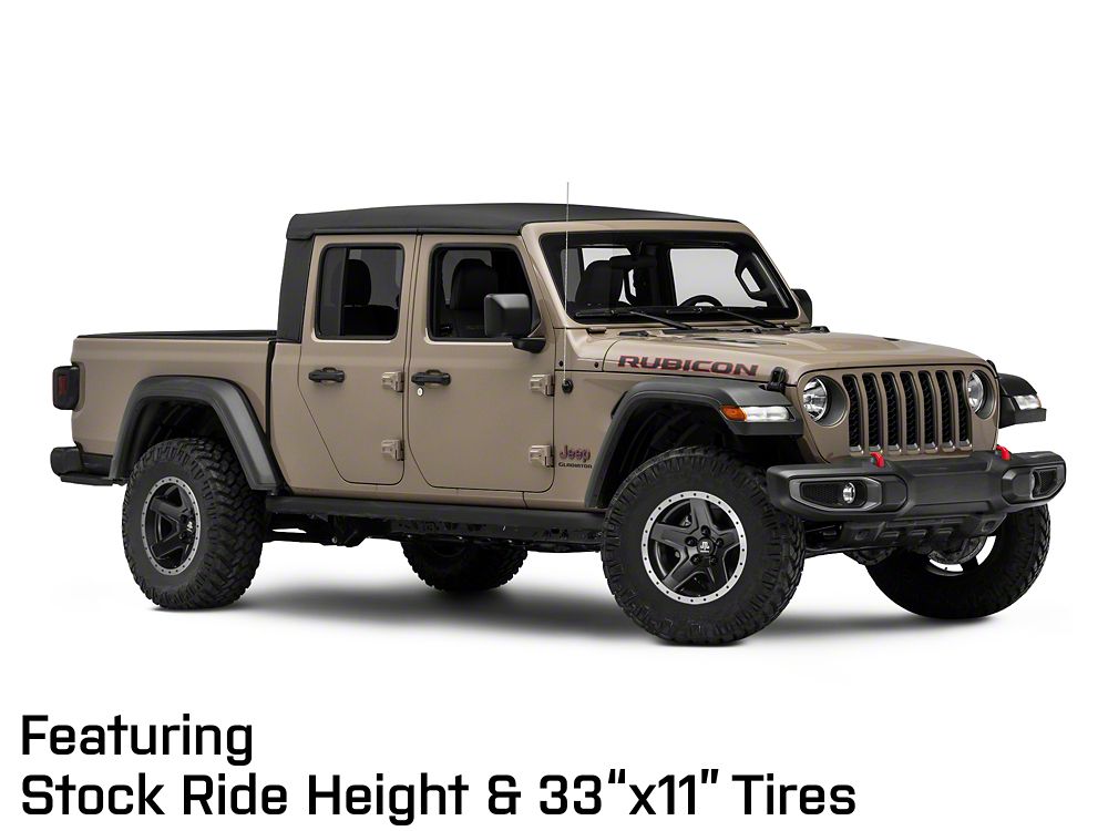 Mammoth Boulder Simulated Beadlock Style Black Wheel; 17x9; -6mm Offset (20-25 Jeep Gladiator JT)