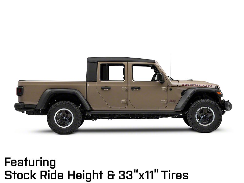Mammoth Boulder Simulated Beadlock Style Black Wheel; 17x9; -6mm Offset (20-25 Jeep Gladiator JT)