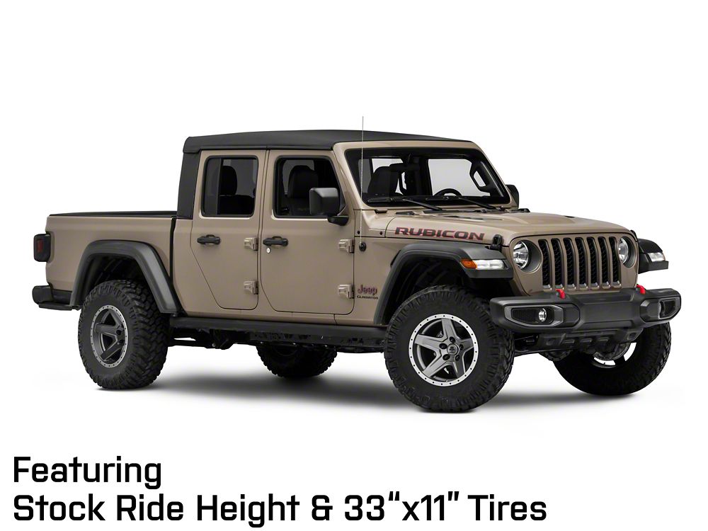 Mammoth Boulder Simulated Beadlock Style Charcoal Wheel; 17x9; -6mm Offset (20-25 Jeep Gladiator JT)