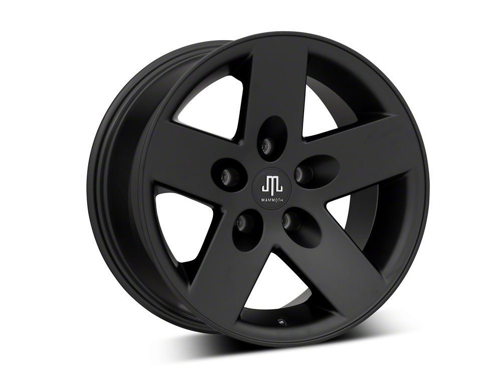 Mammoth Moab Black Wheel; 17x9; -6mm Offset (20-25 Jeep Gladiator JT)