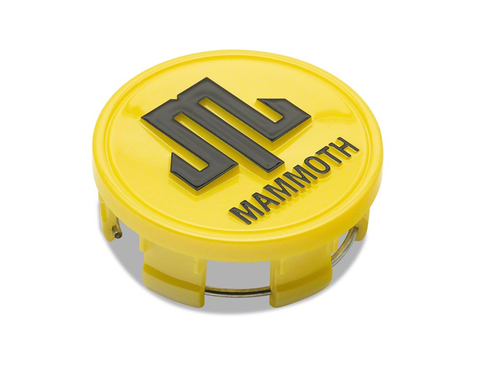 Mammoth Boulder Center Cap; Yellow (Fits Mammoth Boulder Wheels Only)