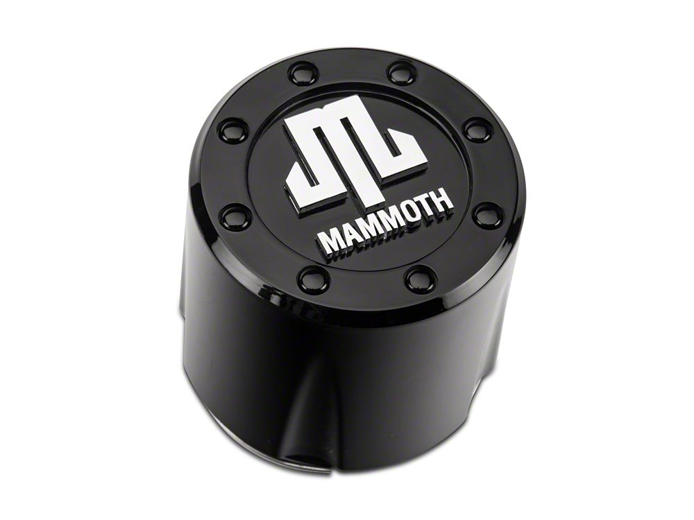 Mammoth 8 Aluminum Wheel Center Cap; Black (Fits Jeep Gladiator JT Mammoth 8 Aluminum Wheels Only)