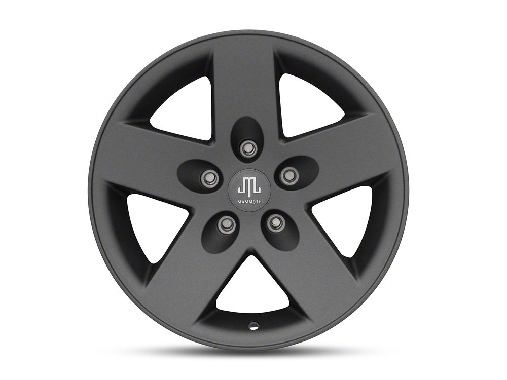 Mammoth Moab Charcoal Wheel; 17x9; -6mm Offset (20-25 Jeep Gladiator JT)