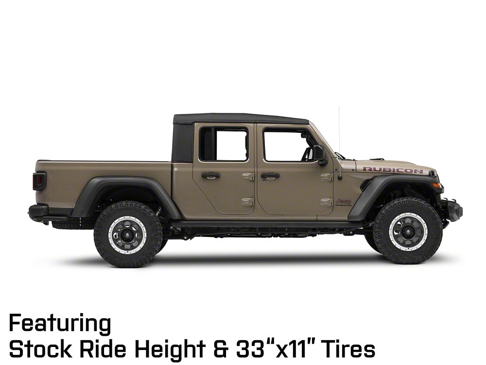 Mammoth 8 Aluminum Simulated Beadlock Black Wheel; 17x9; -6mm Offset (20-25 Jeep Gladiator JT)