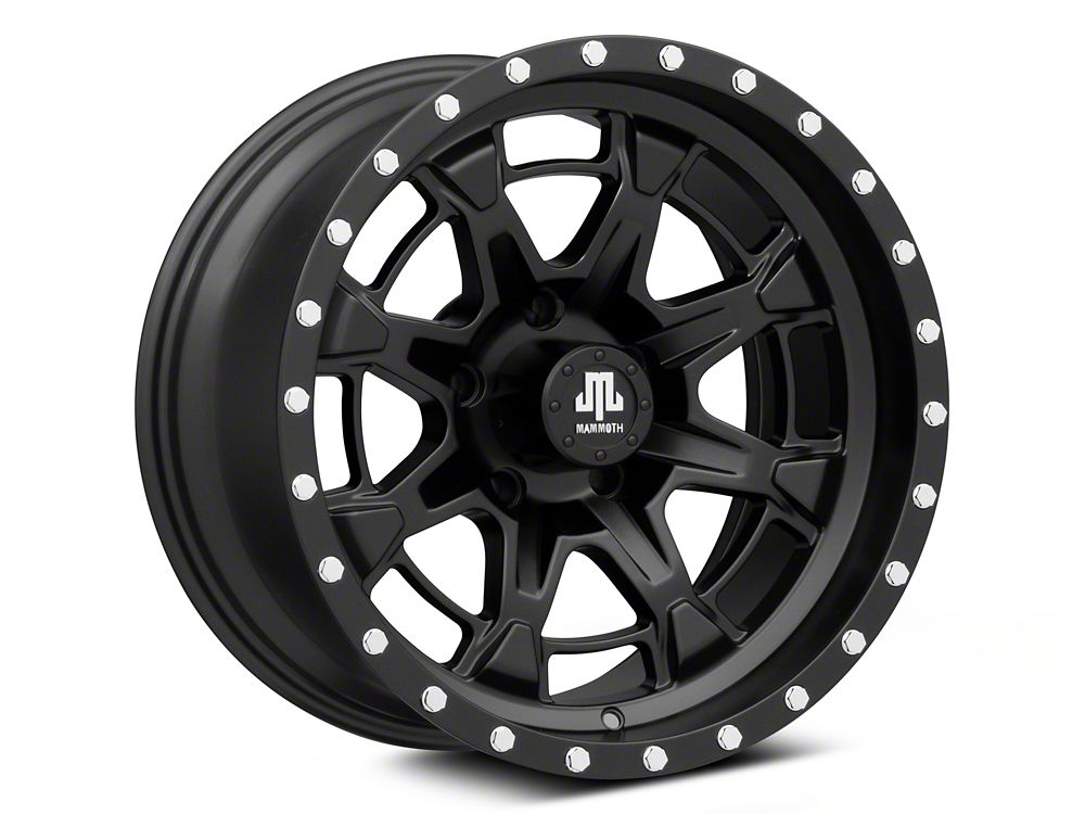Mammoth Split 16 Beadlock Satin Black Wheel; 17x9; -6mm Offset (20-25 Jeep Gladiator JT)