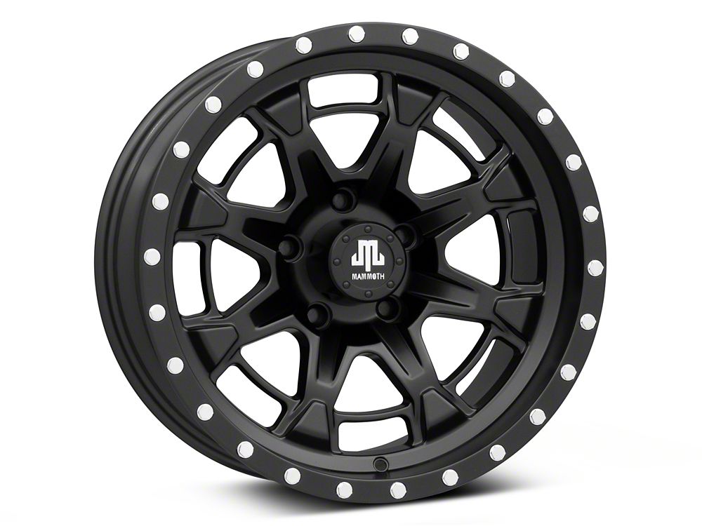 Mammoth Split 16 Beadlock Satin Black Wheel; 17x9; -6mm Offset (20-25 Jeep Gladiator JT)