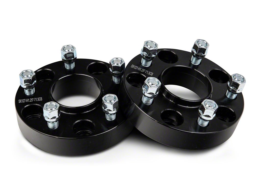 Mammoth 1.25-Inch Billet Wheel Spacers; Black (20-25 Jeep Gladiator JT)