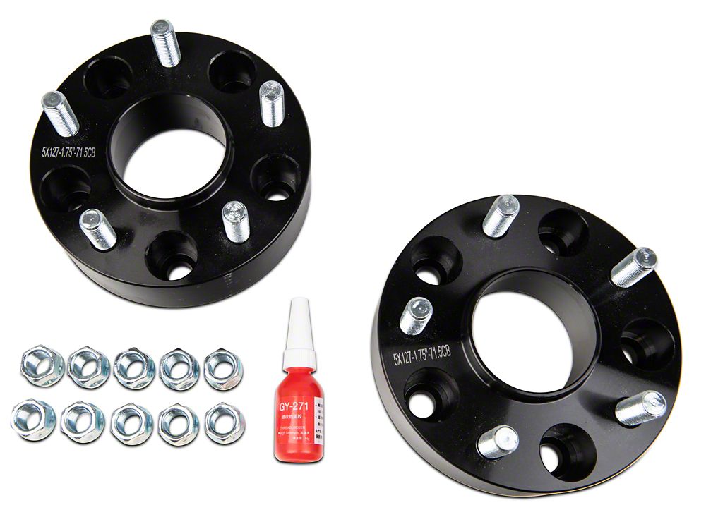 Mammoth 1.75-Inch Billet Wheel Spacers; Black (20-25 Jeep Gladiator JT)