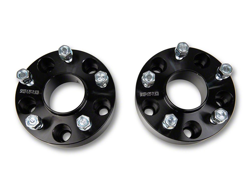 Mammoth 2-Inch Billet Wheel Spacers; Black (20-25 Jeep Gladiator JT)