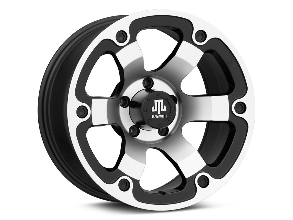 Mammoth Rogue Matte Black Machined Wheel; 17x9; -6mm Offset (20-25 Jeep Gladiator JT)