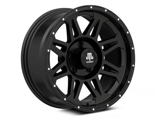 Mammoth Split 8 Simulated Beadlock Matte Black Wheel; 17x8; -6mm Offset (20-25 Jeep Gladiator JT)